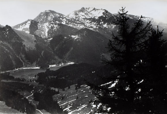 Konrad Sommer: Rotwand, Spitzingsee vomn Bodenscheid, Schwarzweißfoto, 1964